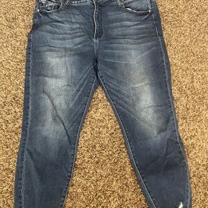 KanCan Women's Straight Leg Jeans - Dark Blue